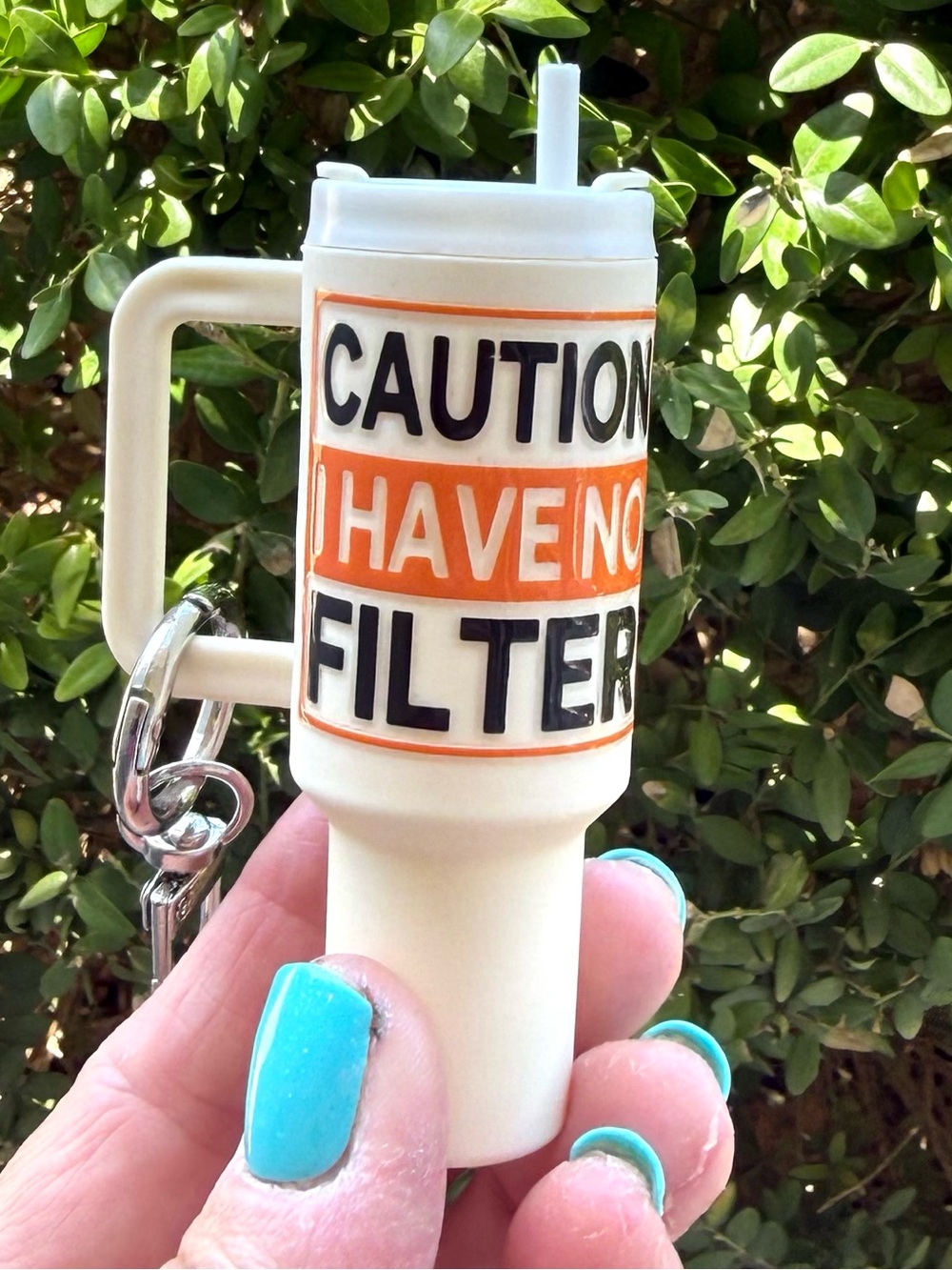 Keychain lip balm holder Stanley-inspired water bottle replica funny gift idea